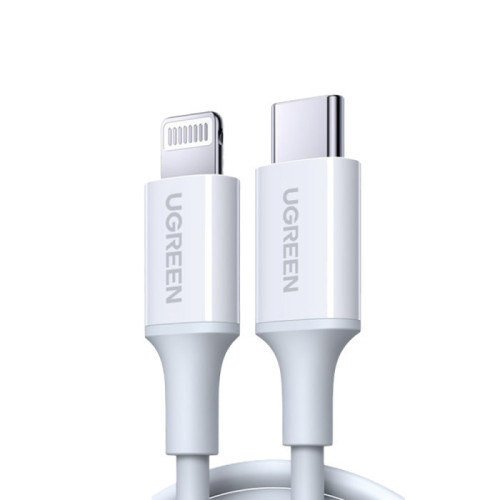 يوجرين سلك شاحن من USB-C إلى آيفون بطول 2 م - أبيض