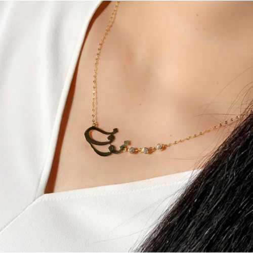 سلسال مطلي فصوص - عربي - ذهبي - S17