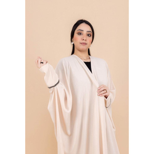 عباية بشت بكلفة كريستال على الأكمام للنساء