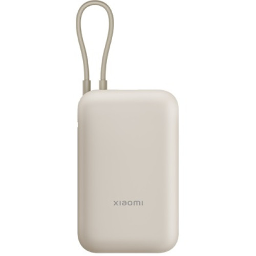 شاومي باور بانك مع كابل USB مدمج ومنفذ USB-C - بسعة 10000 مللي أمبير - 22.5 واط - بيج - BHR9072GL