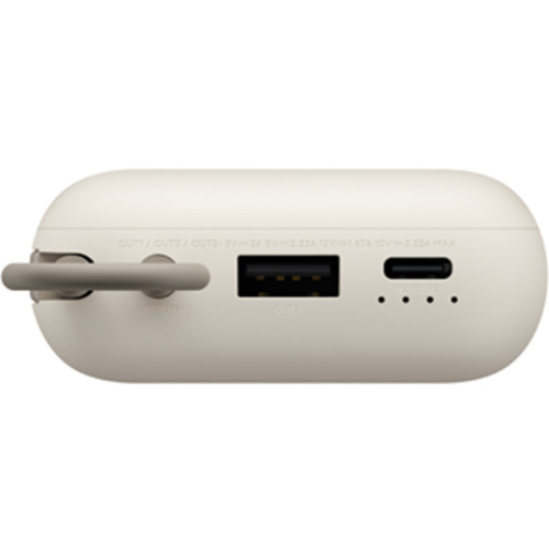 شاومي باور بانك مع كابل USB مدمج ومنفذ USB-C - بسعة 10000 مللي أمبير - 22.5 واط - بيج - BHR9072GL