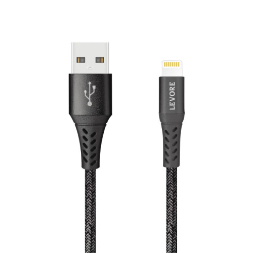ليفوري كابل شحن آيفون نايلون USB-A إلى Lightning - بطول 1 متر - LC1212
