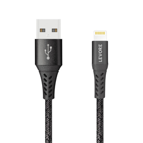 ليفوري كابل شحن آيفون نايلون USB-A إلى Lightning - بطول 1.8 متر - LC1222