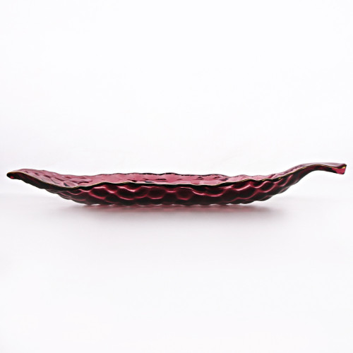 طبق زجاجي مستطيل على شكل البازلاء - 39x11.5x4.5 سم