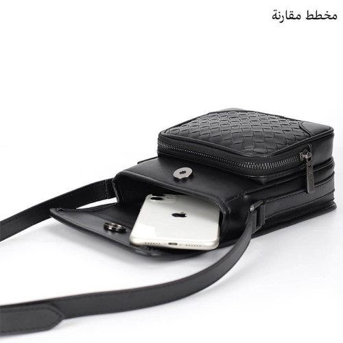 ماي فاليك شنطة كتف صغيرة من الجلد الطبيعي - أسود - 293088
