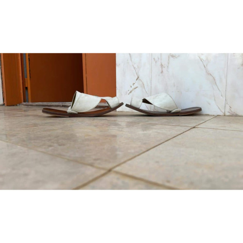 العراب حذاء شرقي وطني جلد طبيعي للرجال - بني وبيج - 425272