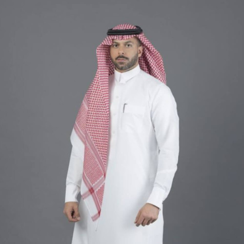 البسام شماغ البصمة 3 للرجال - أحمر - 141756