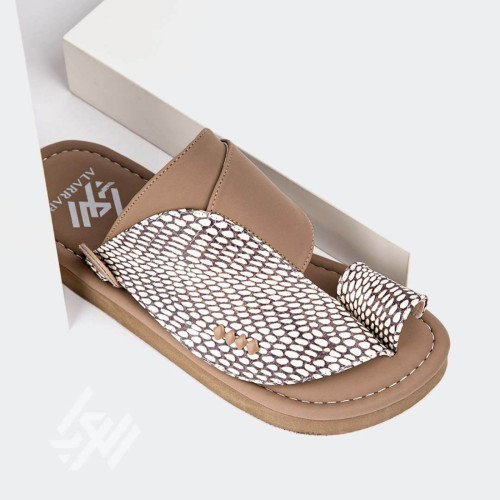 العراب حذاء شرقي بخامات إيطالية للرجال - 40 - بني - GF-235