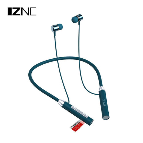 Iznc سماعة العنق لاسلكية بتصميم عصري - أزرق