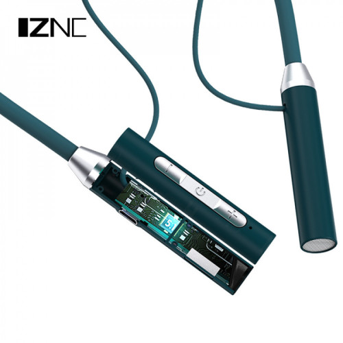 Iznc سماعة العنق لاسلكية بتصميم عصري - أزرق