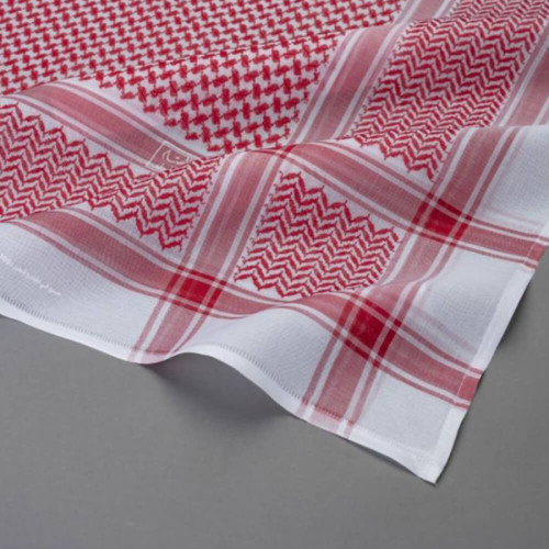 البسام شماغ كلاسيك اللون الخاص انجليزي - أحمر وأبيض