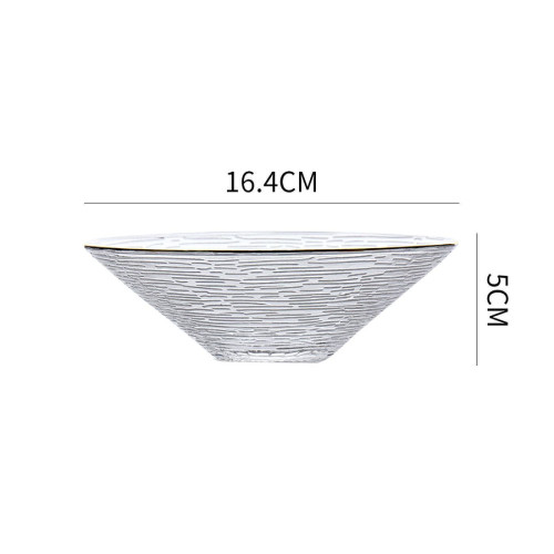 وعاء زجاجي أنيق للفواكه - 16x4.5 سم