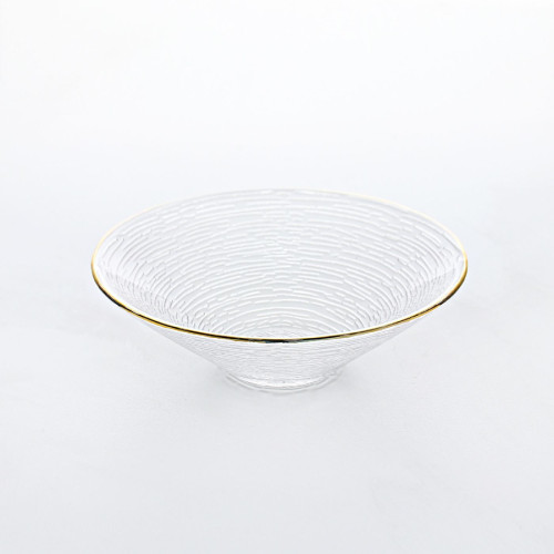 وعاء زجاجي أنيق للفواكه - 16x4.5 سم