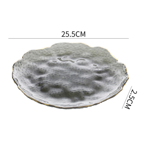 طبق تقديم مموج زجاجي - 25.5x2.5 سم