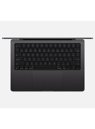 ماك بوك برو MX2J3 Liquid XDR Retina بشاشة 14 بوصة، شريحة M4 Pro، وحدة معالجة مركزية 14 نواة، معالج رسومات 20 نواة، ذاكرة وصول عشوائي 24 جيجابايت، قرص SSD 1 تيرابايت، نظام تشغيل ماك (الإنجليزية/العربية) أسود فضائي
