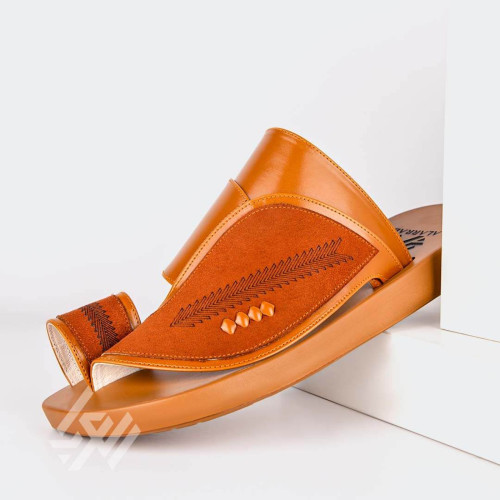 العراب نعال زبيري شرقي جلد للرجال - بني فاتح - 40 - 285168