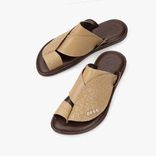 العراب حذاء شرقي طبي إيطالي - بني وبيج