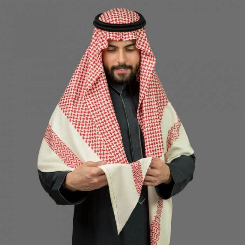 البسام شماغ ماي فير شتوي للرجال - أحمر - 279606