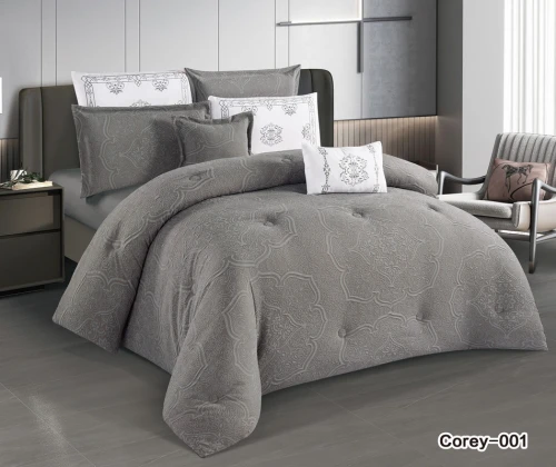 طقم لحاف من هورس 8قطع جاكار ناعم بتصميم عصري ومميز  Corey-01