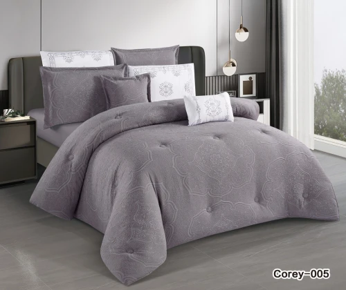 طقم لحاف من هورس 8قطع جاكار ناعم بتصميم عصري ومميز  Corey-05