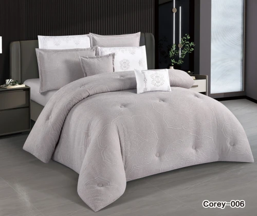 طقم لحاف من هورس 8قطع جاكار ناعم بتصميم عصري ومميز  Corey-06