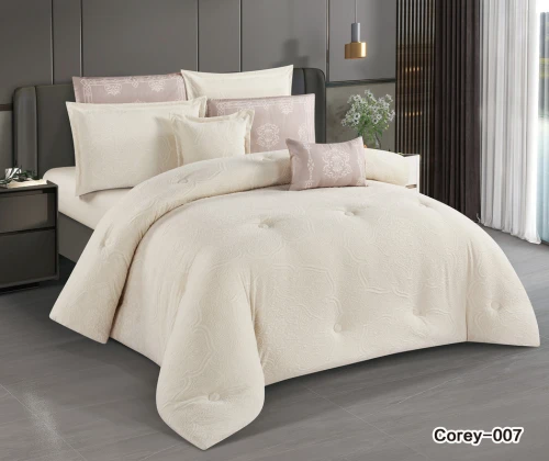 طقم لحاف من هورس 8قطع جاكار ناعم بتصميم عصري ومميز  Corey-07