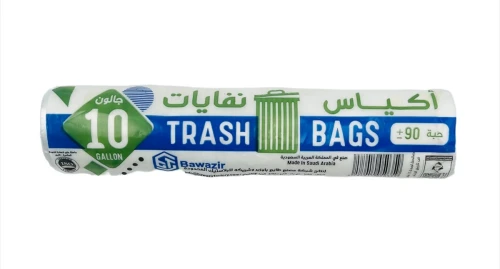 رول نفاية 10 جالون ابيض 90 حبة 4 كيلو 10 رول