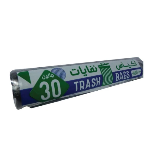 رول نفاية 30 جالون اسود 4 كيلو 10 رول