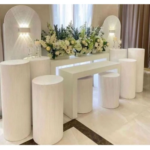 أطقم مداخل بتصميم مميز - مقاس 6 - أبيض