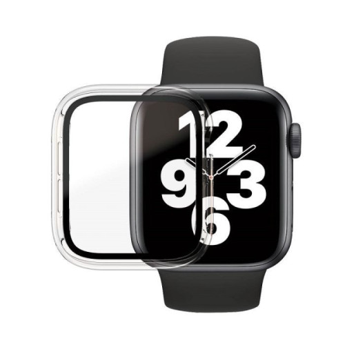 بانزر جلاس حماية كاملة لساعة ابل 4/5/6/SE مقاس (40 mm)| شفاف