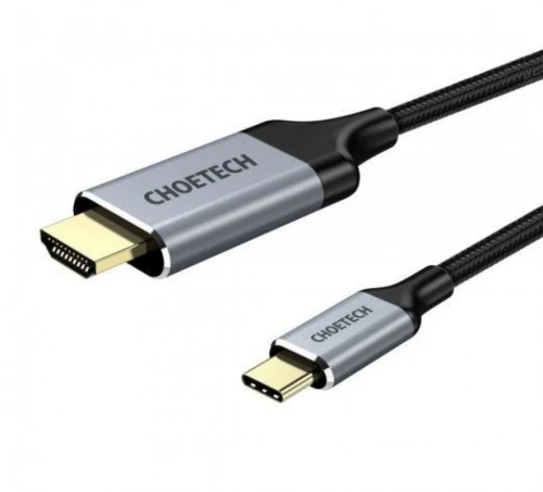 شويتك كابل تايب سي الي HDMI قماش 4K طول 2 متر أسود