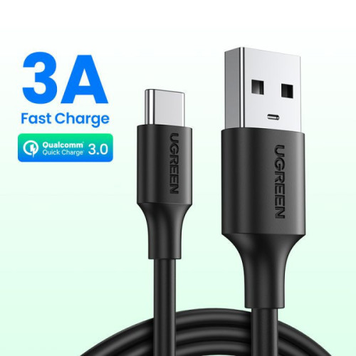 يوجرين سلك شاحن USB إلى USB|C بطول 1 م | أسود