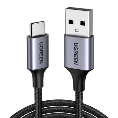 يوجرين سلك شاحن نايلون مظفر USB إلى USB|C بطول 1 م | أسود