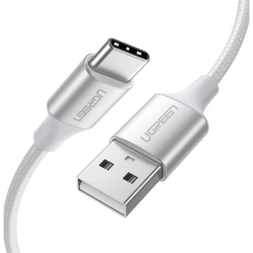 يوجرين سلك شاحن نايلون مظفر USB إلى USB|C بطول 1 م | أبيض