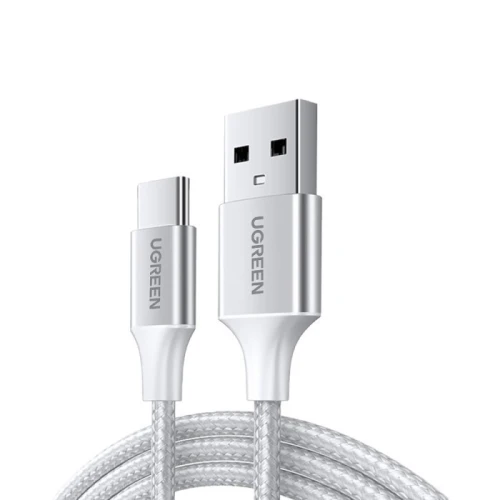 يوجرين سلك شاحن من USB إلى USB-C مضفر بطول 3 م - فضي