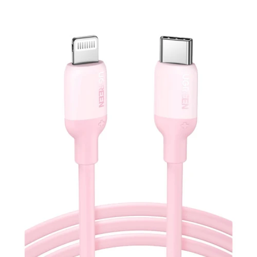 يوجرين سلك شاحن من USB-C إلى آيفون سيلكون بطول 1 م - وردي