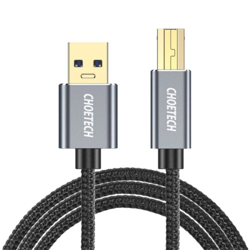 تشويتك كابل USB-A الى USB-B قماش 3متر- أسود