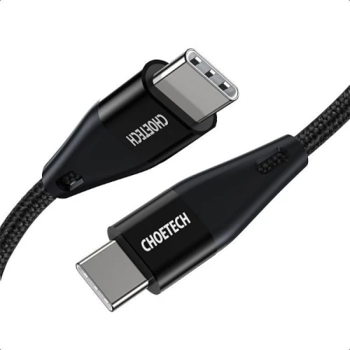 تشويتك كيبل شاحن قماش من Type-C الى Type-C بطول 2.0م وقوة 60 واط - أسود