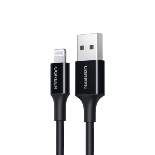 يوجرين Lightning - USB كابل شاحن ونقل بيانات - أسود