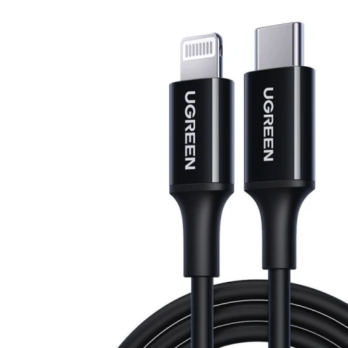يوجرين سلك شاحن من USB-C إلى آيفون بطول 2 م - أسود