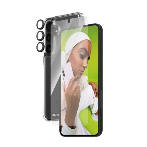 بانزر جلاس حزمة حماية 3 في 1 لهاتف سامسونج جالاكسي +S24 - مقاس واسع