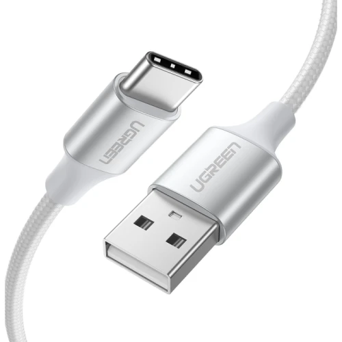 يوجرين كابل شحن وداتا نايلون مظفر USB إلى Type-C - 1 متر