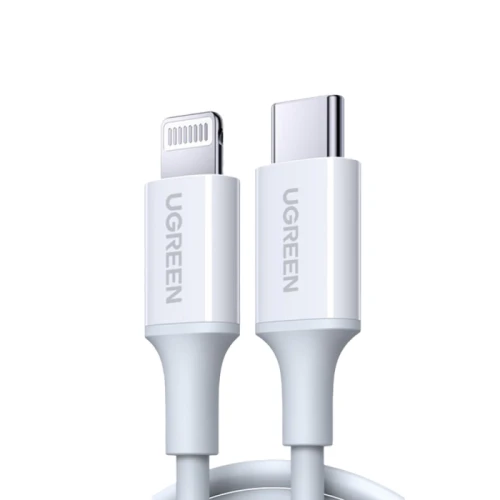 يوجرين سلك شاحن Type-C إلى Lightning بطول 2 متر - أبيض