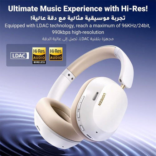 يوجرين HiTune Max5c هايبرد سماعة رأس لاسلكية مع خاصية إلغاء الضوضاء النشط