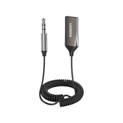 يوجرين محول AUX إلى Bluetooth 5.0 مع ميكروفون - رمادي