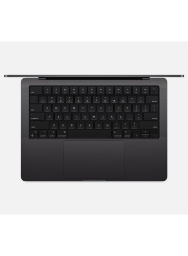 ماك بوك برو MX2K3 Liquid XDR Retina بشاشة 14 بوصة، شريحة M4 Max CPU 14-Core، معالج رسومات 32-Core، ذاكرة وصول عشوائي (RAM) سعة 36 جيجابايت، قرص SSD سعة 1 تيرابايت، نظام تشغيل ماك (باللغتين الإنجليزية والعربية) أسود فضائي
