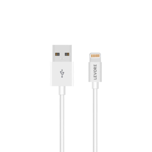 ليفوري كابل شحن آيفون بلاستيك من USB-A إلى Lightning - 1.8 متر - أسود - LCS112-BK