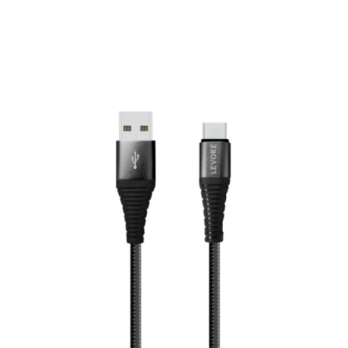ليفوري كابل شحن Micro نايلون من USB A إلى Micro - بطول 1 متر - LCS221