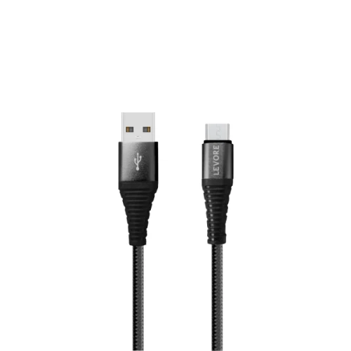 ليفوري كابل شحن Micro نايلون من USB A إلى Micro - بطول 1.8 متر - LCS222