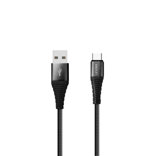 ليفوري كابل شحن نايلون من USB A إلى USB C - بطول 1 متر - LCS321